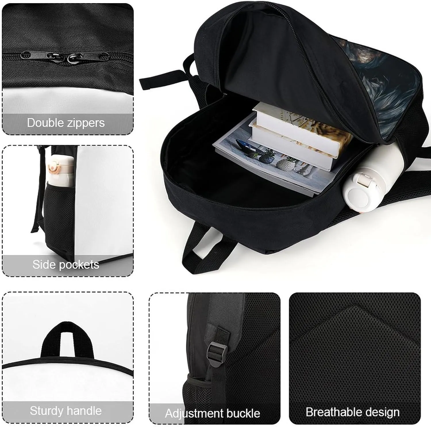 Laptop Backpack Casual Daypack Waterproof Chimpanzee Hug Computer Bag Business Work Bag for Travel, 17inch