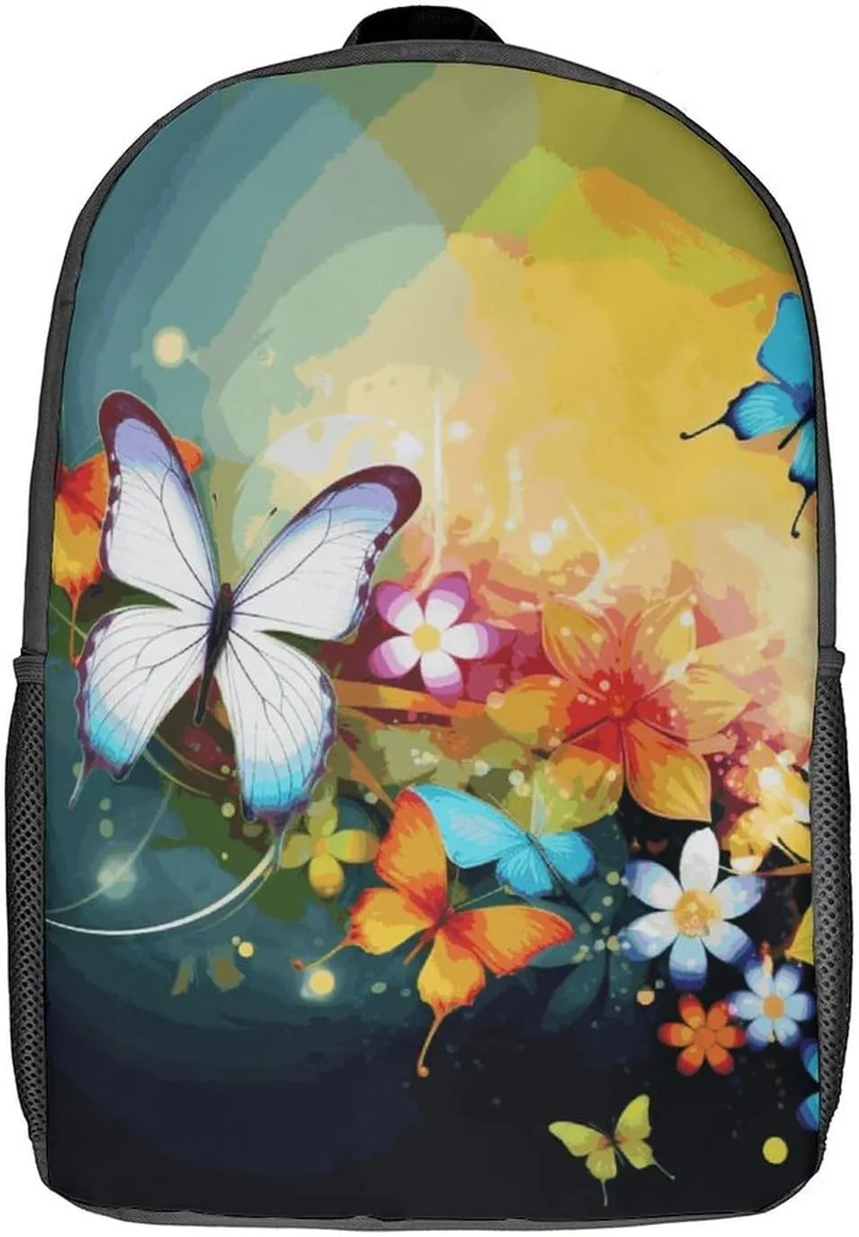 Laptop Backpack Casual Daypack Waterproof Colorful with Butterfly Computer Bag Business Work Bag for Travel