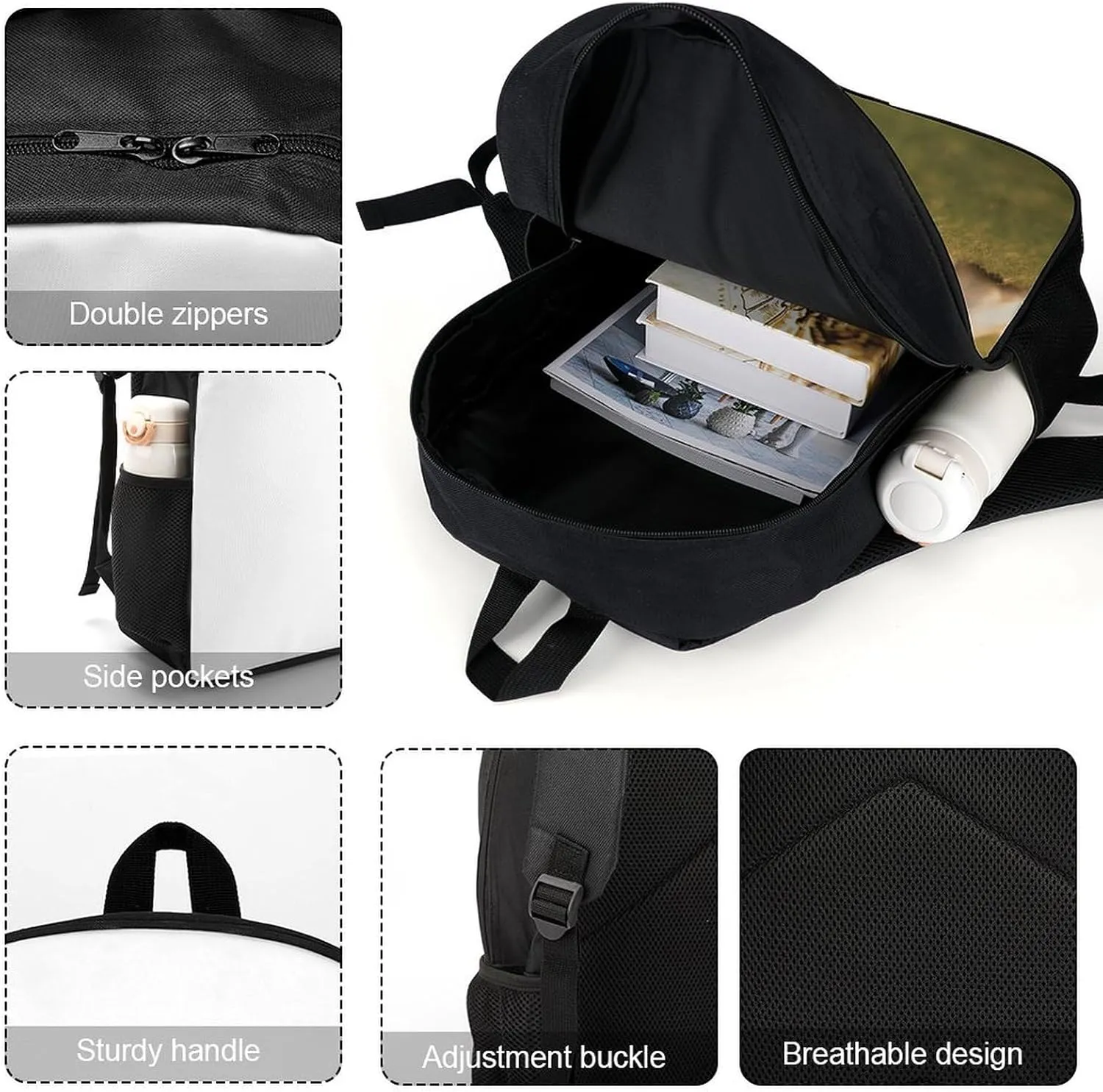 Laptop Backpack Casual Daypack Waterproof Dog on The Lawn Computer Bag Business Work Bag for Travel