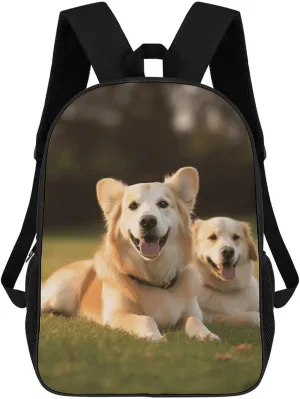 Laptop Backpack Casual Daypack Waterproof Dog on The Lawn Computer Bag Business Work Bag for Travel