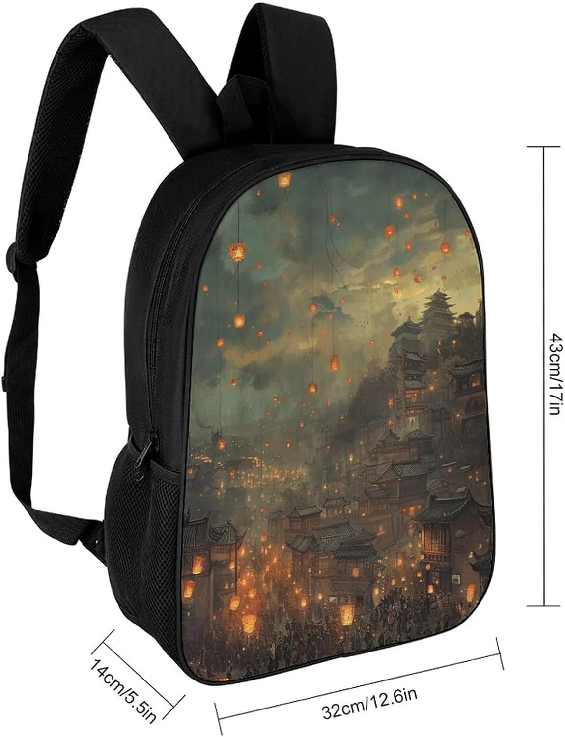 Laptop Backpack Casual Daypack Waterproof Lanterns Are Flying Computer Bag Business Work Bag for Travel