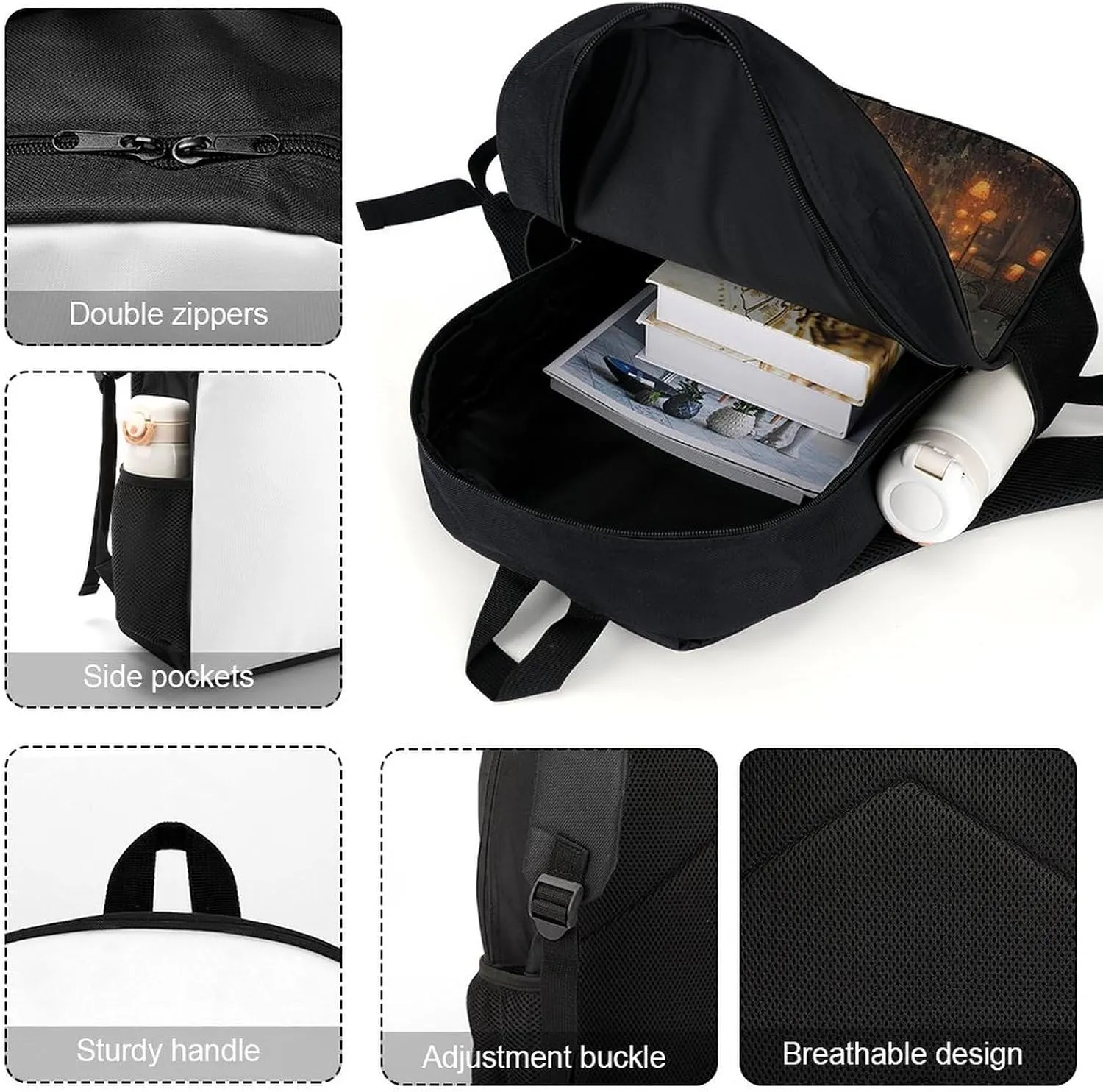 Laptop Backpack Casual Daypack Waterproof Lanterns Are Flying Computer Bag Business Work Bag for Travel