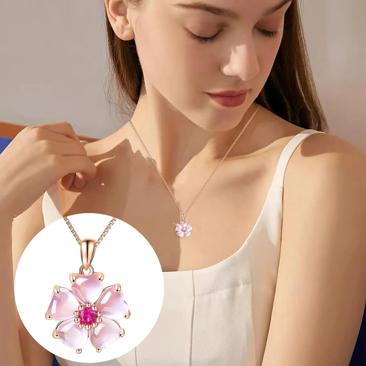 Layered Necklaces for Women Trendy Valentine's Day Gifts Heart Pendant Cubic Zirconia Necklace Handmade Cute Letter Initial Necklaces Womens 925 Sterling Silver Necklace Dainty Gold Necklace