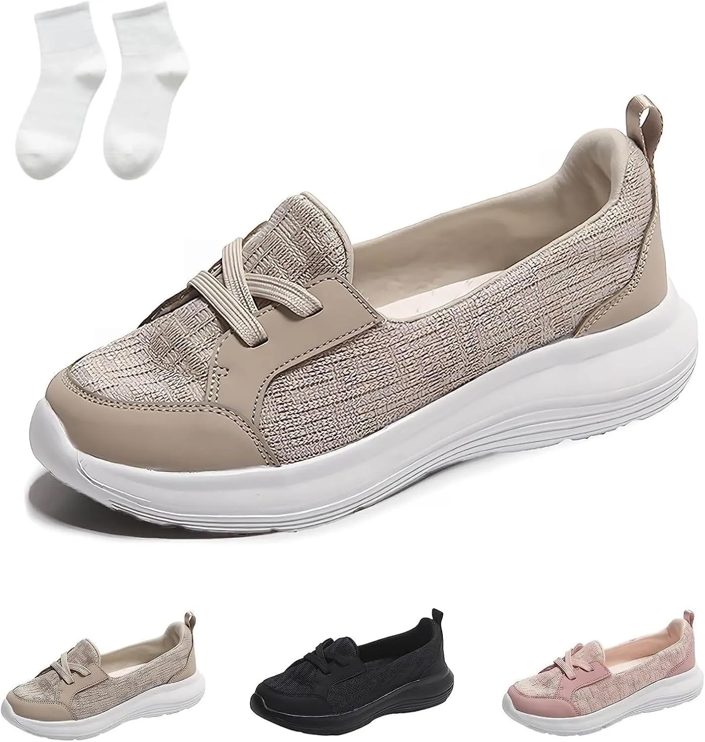 LELEBEAR Kotsas Orthopedic Shoes for Women, Walkclouds Orthopedic Women Shoes, Breathable Slip on Arch Support Shoes