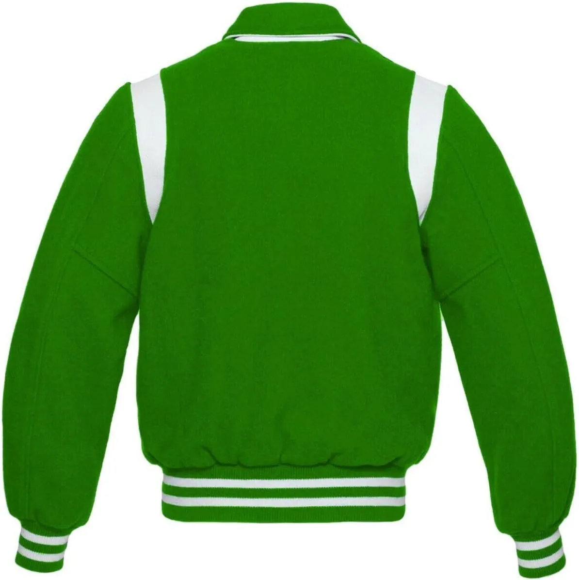 Letterman Varsity Jackets Retro Varsity Letterman Jackets Erect Collar Wool Blend Body Cowhide Leather Shoulder Strip