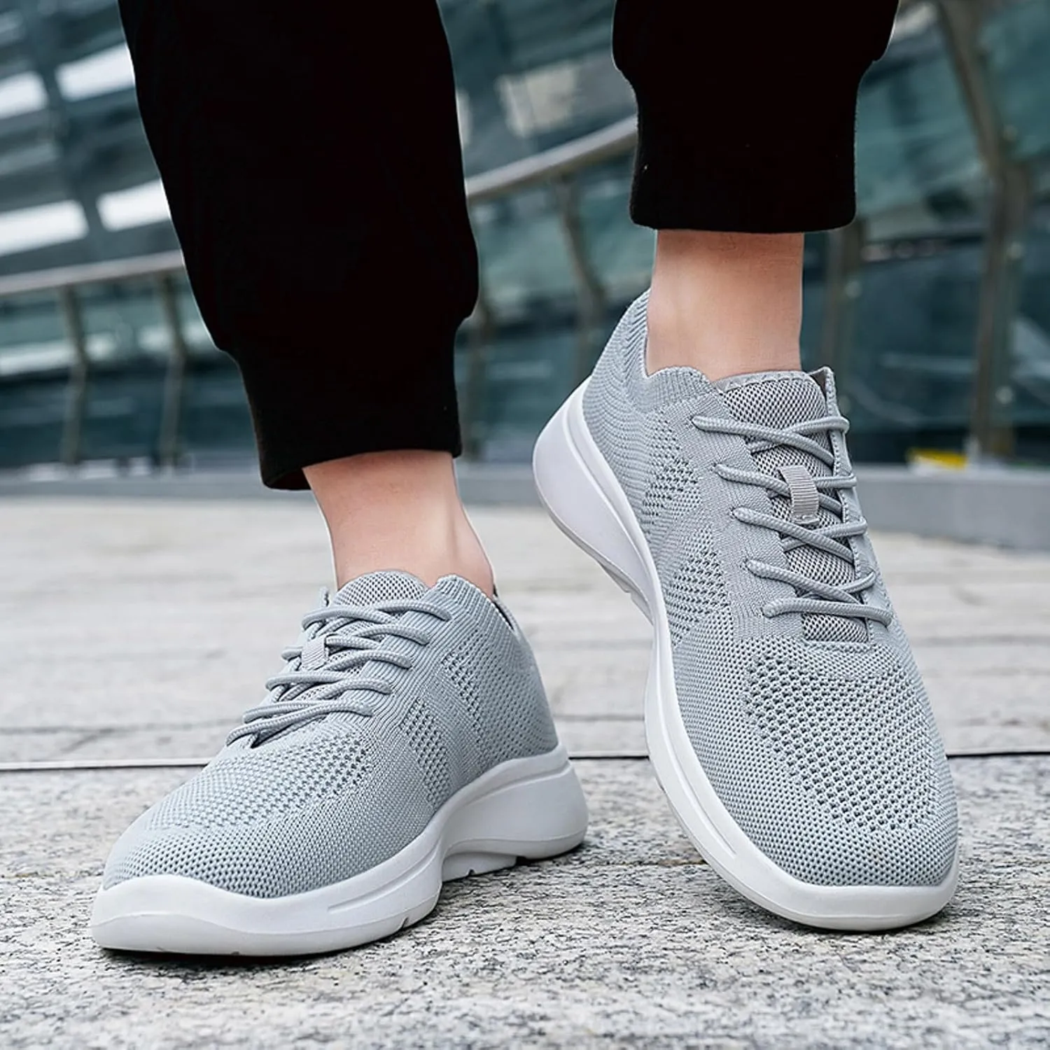 Lightweight Non Slip Sneakers for Men Slip On Lightweight Breathable Fashion Sneaker Lightweight Barefoot Shoes