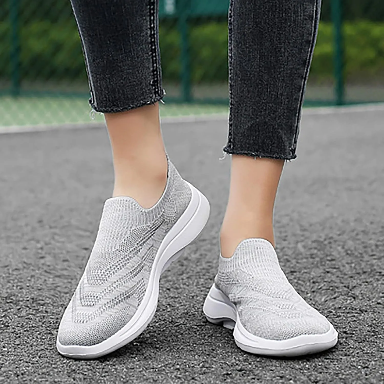 Lightweight Sneakers for Women Size 8 Wide Tenis Antideslizante para Mujer De Trabajo Wide Width Workout Shoes for Women Wedge Heel Sneakers for Women Womens Shoes Casual Slip Ons Mules