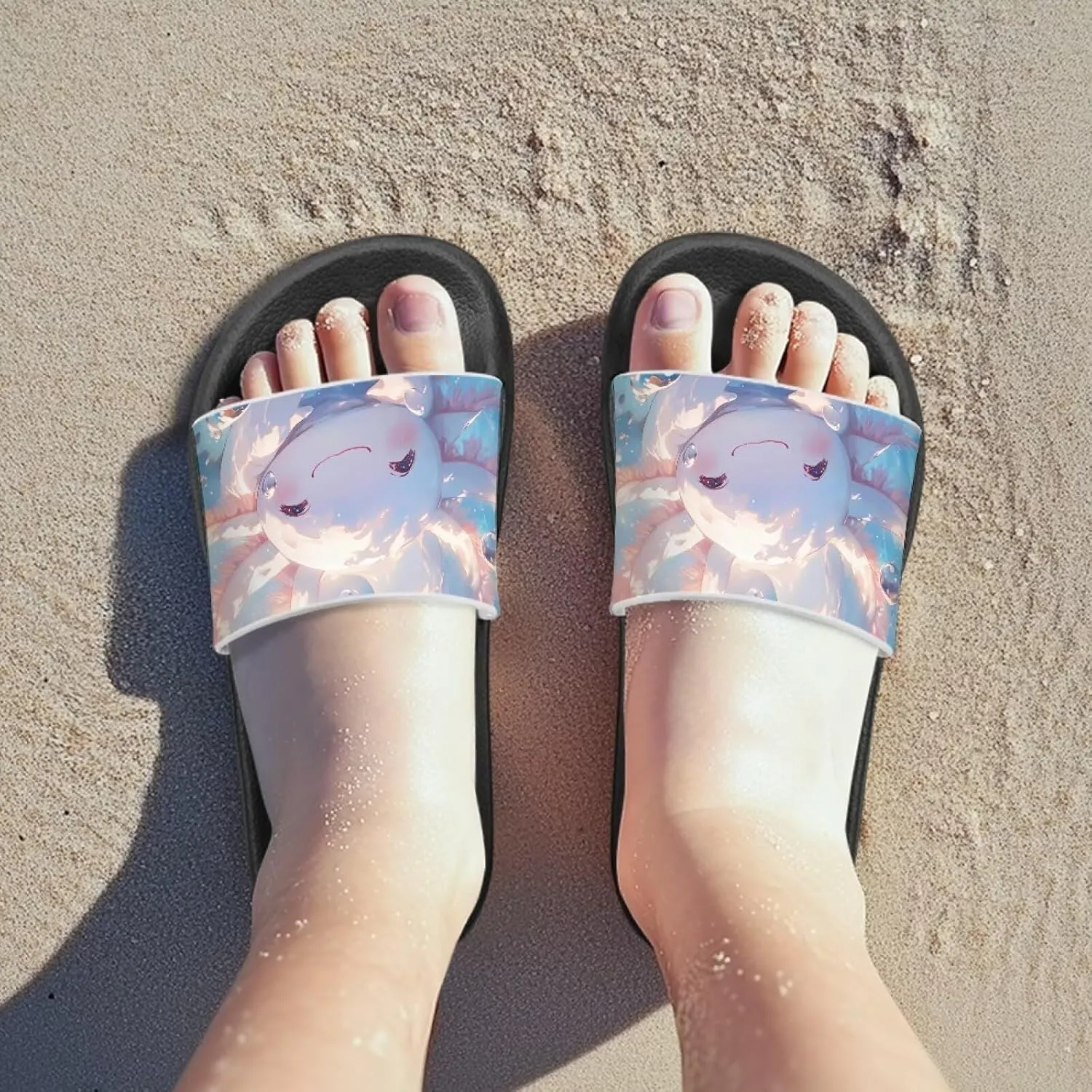 Little Kids Slides Slippers Summer EVA Non Slip One Piece Sandal for Beach Home Soft and Quickly Drying