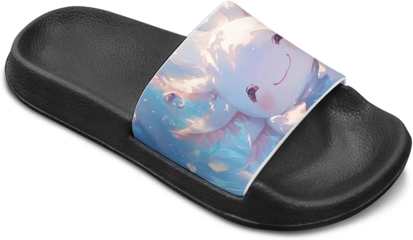 Little Kids Slides Slippers Summer EVA Non Slip One Piece Sandal for Beach Home Soft and Quickly Drying