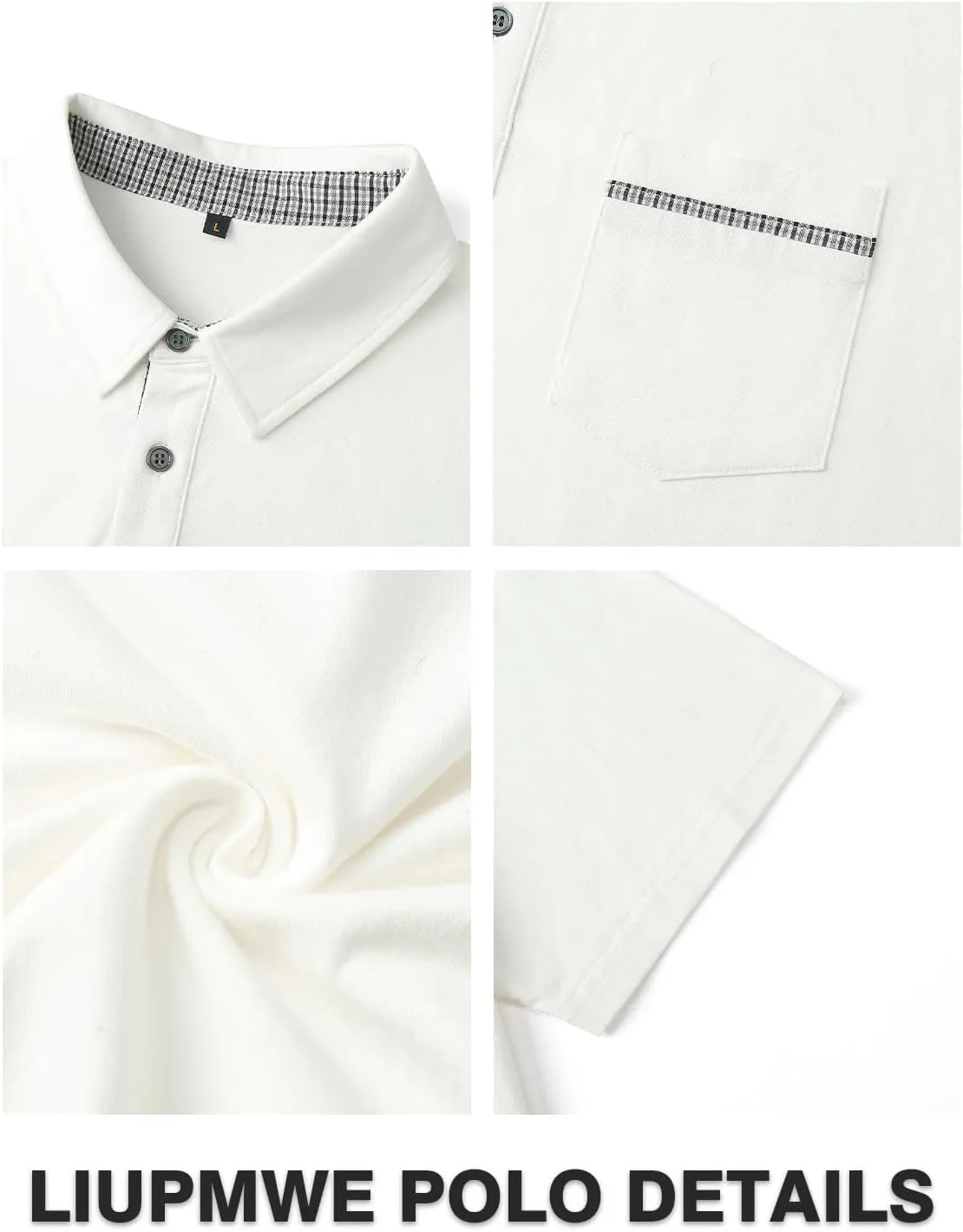 LIUPMWE Mens Polo Shirts Short Sleeve Shirts for Men Casual Cotton Collared T Shirt Golf Shirts Stylish Tops