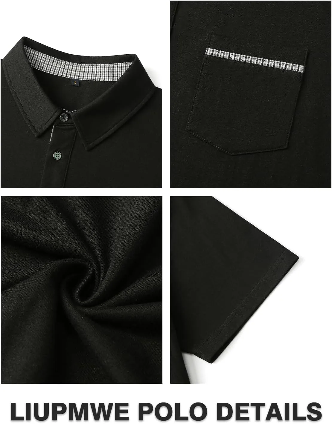 LIUPMWE Mens Polo Shirts Short Sleeve Shirts for Men Casual Cotton Collared T Shirt Golf Shirts Stylish Tops