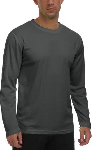 Long Sleeve Shirts for Men UPF 50  UV Protection Rash Guard Fishing Shirts Moisture Wicking Quick Dry Sun Shirts HH2410