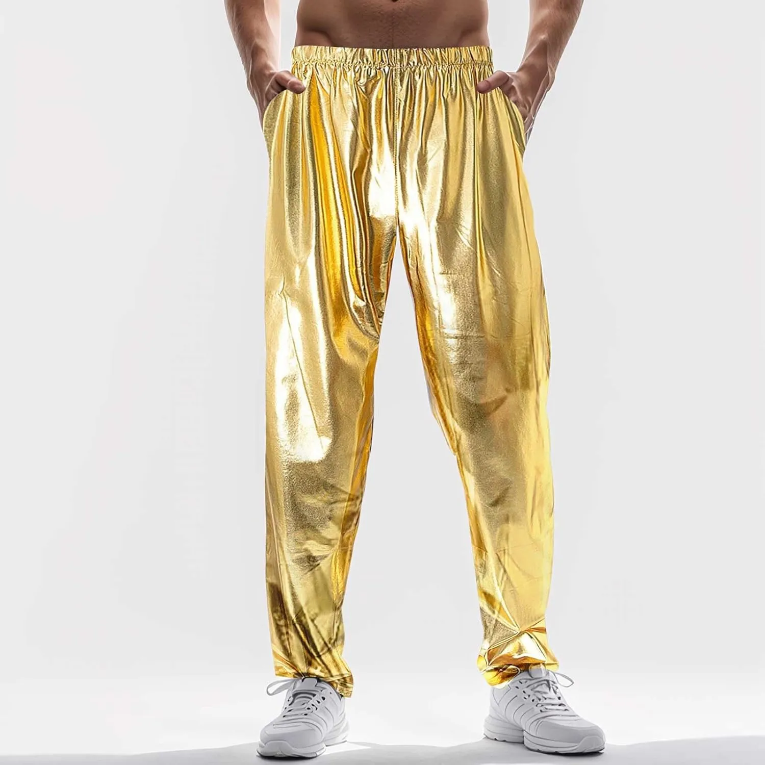 Mardi Gras Pants for Men Relaxed Fit Stretch Waist Reflective Pants Lightweight Comfy Casual Atheltic Joggers Streetwear