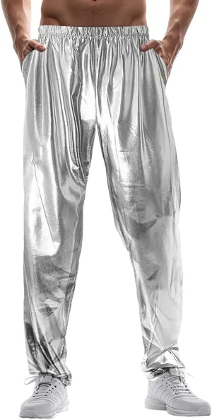 Mardi Gras Pants for Men Relaxed Fit Stretch Waist Reflective Pants Lightweight Comfy Casual Atheltic Joggers Streetwear