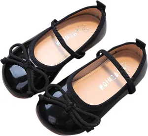 Mary Jane Flat Shoes for Little Girls Toddler Kids Ballet Dress Shoes Non Slip Soft Sole Princess Strap Shoes