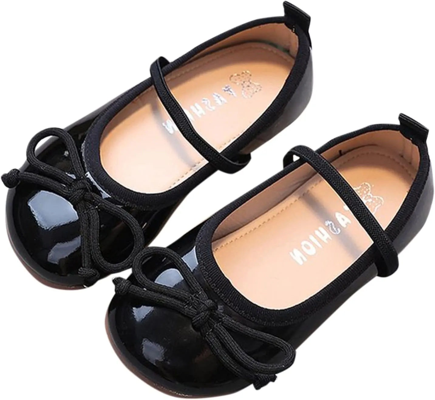 Mary Jane Flat Shoes for Little Girls Toddler Kids Ballet Dress Shoes Non Slip Soft Sole Princess Strap Shoes