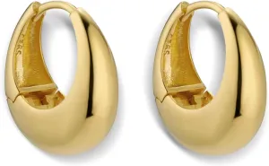 Medium Earrings Huggie Hoops | Medium Hoop Earrings for Women | 18k Gold Vermeil Hoops | Sterling Silver Hoops | New Modern Huggie Hoops | Statement Huggie Hoops | Thick Hoops Earrings