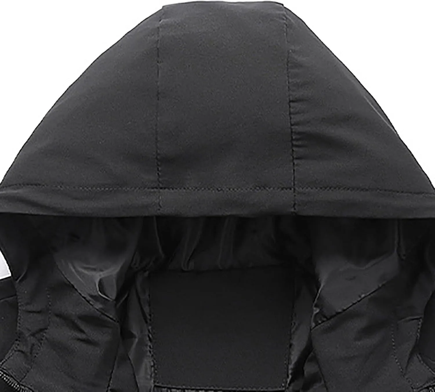 Men Hooded Jacket Waterproof Lightweight Insulated Fleece Rain Jacket Outdoor Raincoat Shell Jacket for Hiking Travel