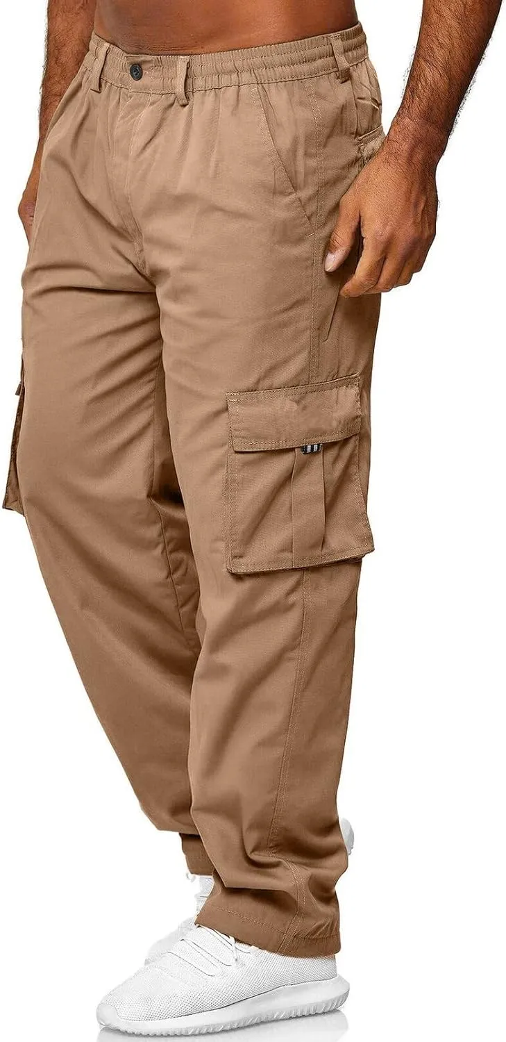 Men Jogging Bottoms Pants Casual Breathable Joggers Outdoor Sweatpants Elasticated Waist Cargo Pant