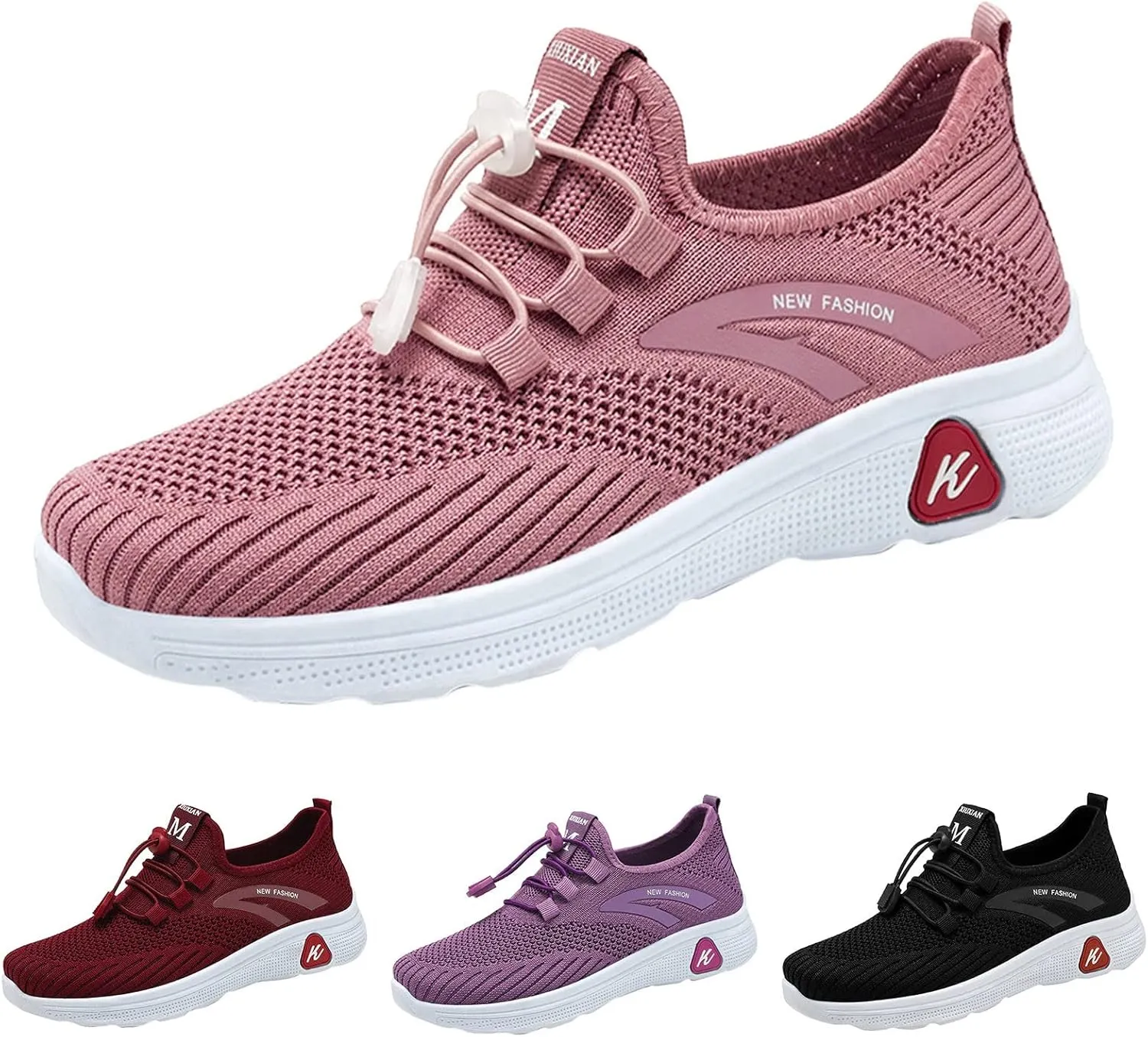 Men Orthopedic Sneakers with Arch Support Mesh Lace Up Breathable Casual Sneaker Wide Width Lightweight Walking Shoes