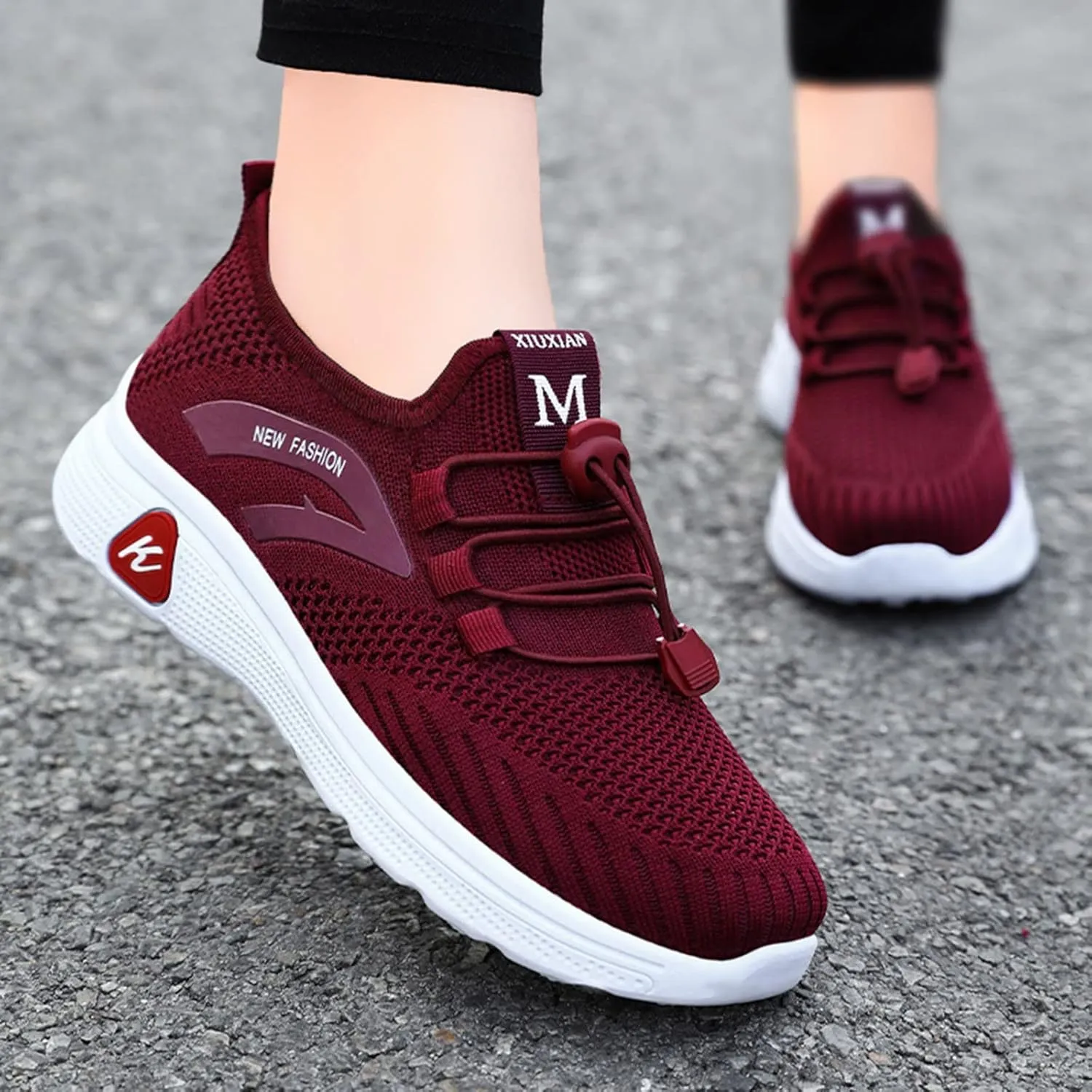 Men Orthopedic Sneakers with Arch Support Mesh Lace Up Breathable Casual Sneaker Wide Width Lightweight Walking Shoes