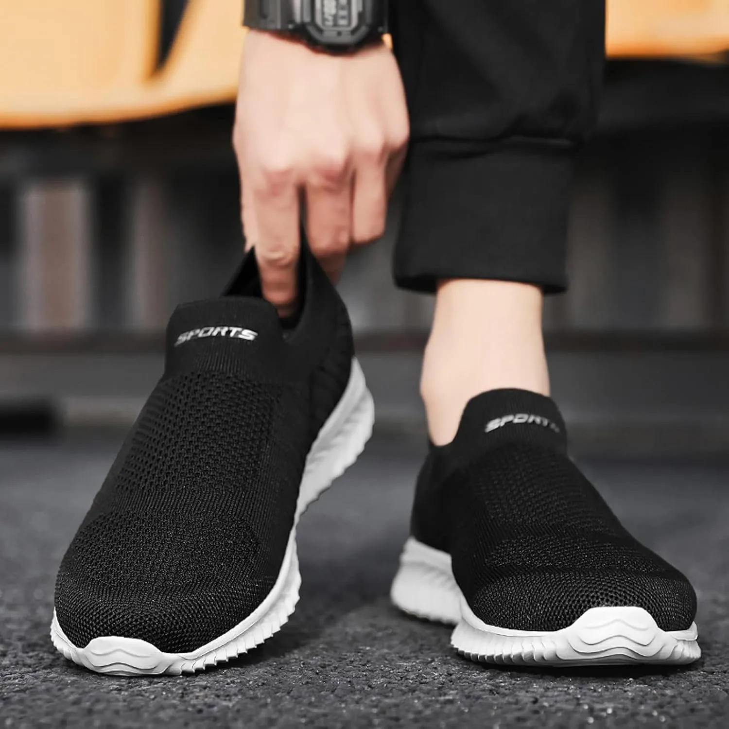 Men Sports Shoes Summer New Pattern Fashion Simple Solid Mesh Breathable Comfortable Non Slip Sneaker Boots for Men Work