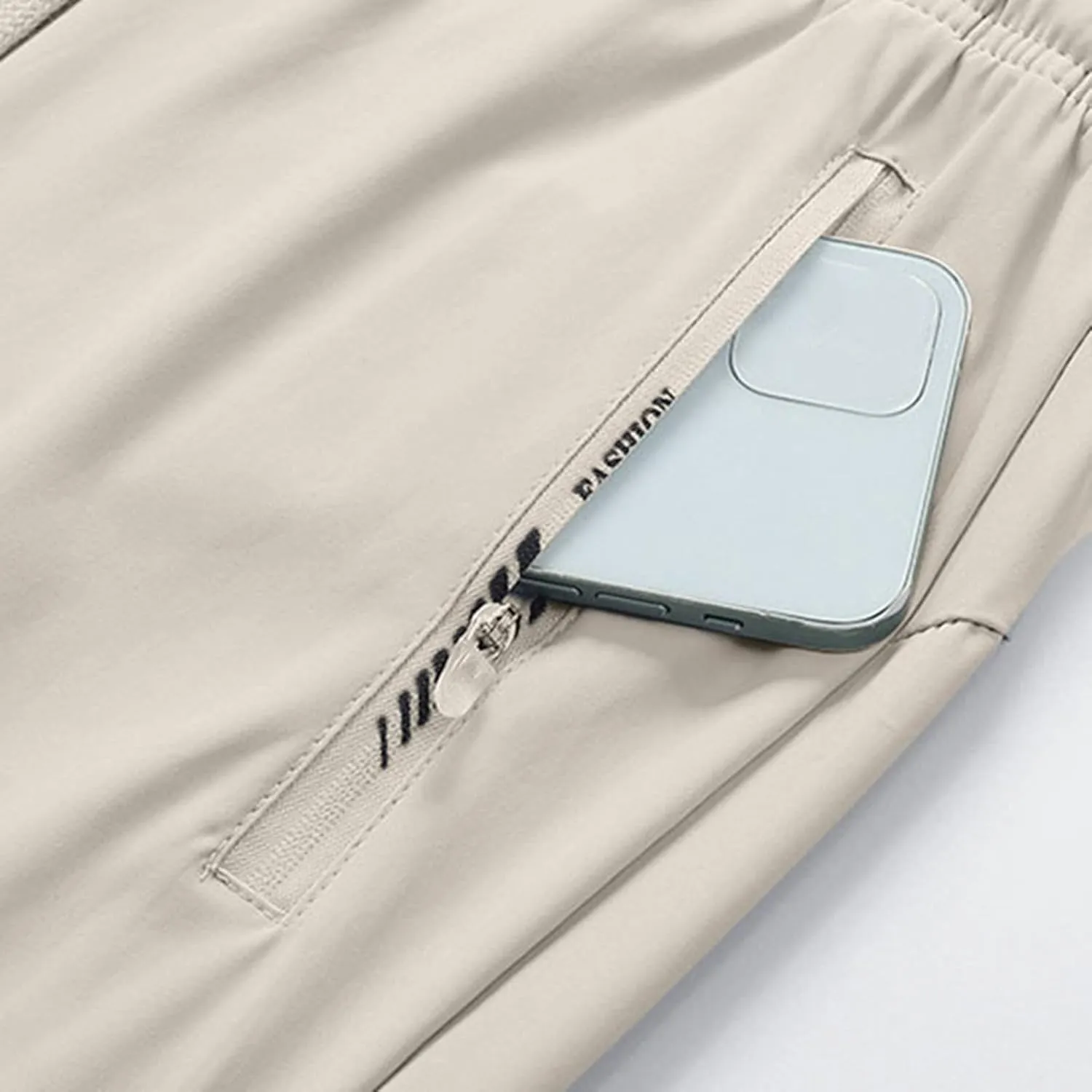 Mens Athletic Pants Relaxed Fit Stretch Waist Straight Leg Joggers Casual Plus Size Lightweight Hiking Jogging Trousers