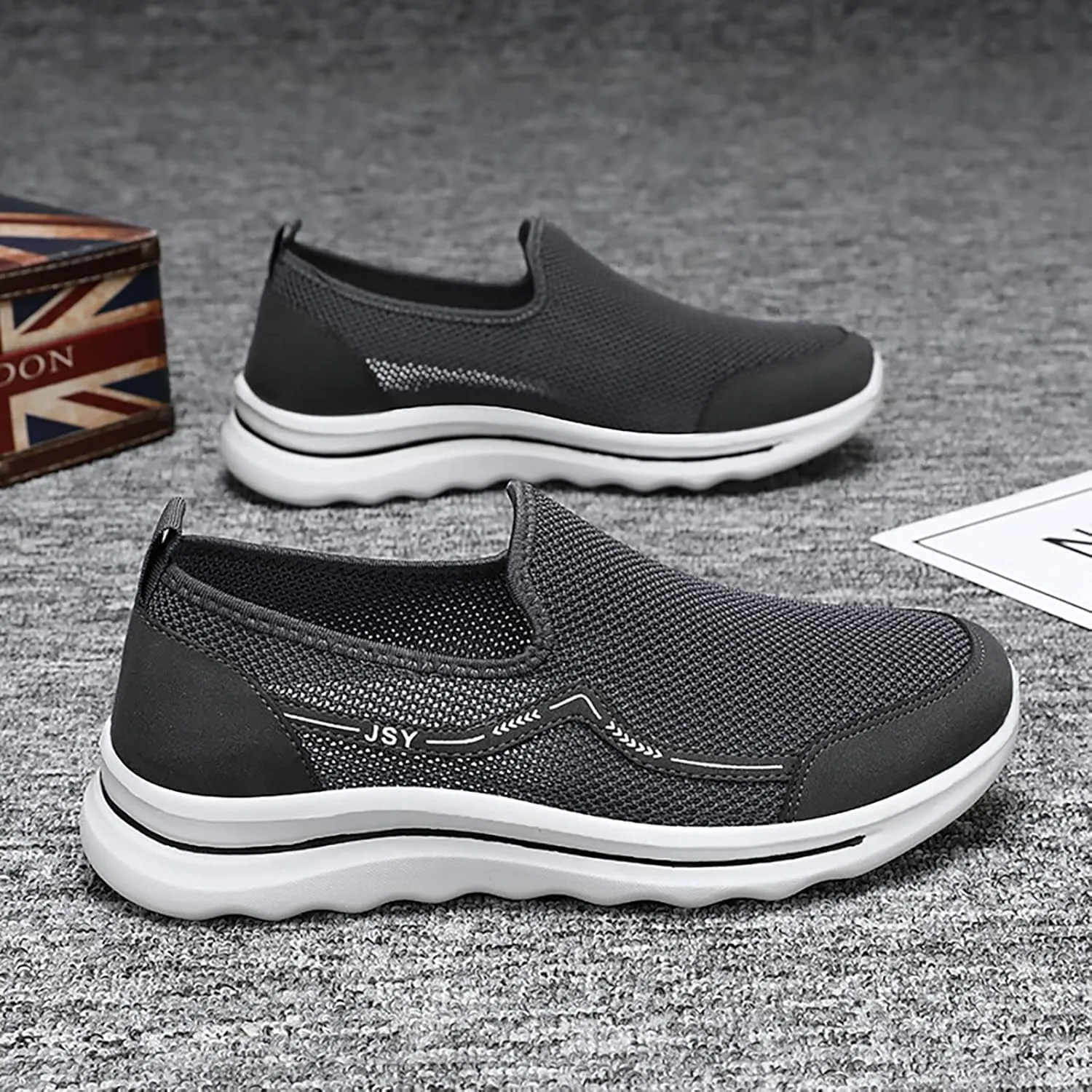 Mens Athletic Shoes Mens Tennis Shoes Tennis Shoe for Men Slip on Shoe for Men Athletic Gym Mesh Sneaker