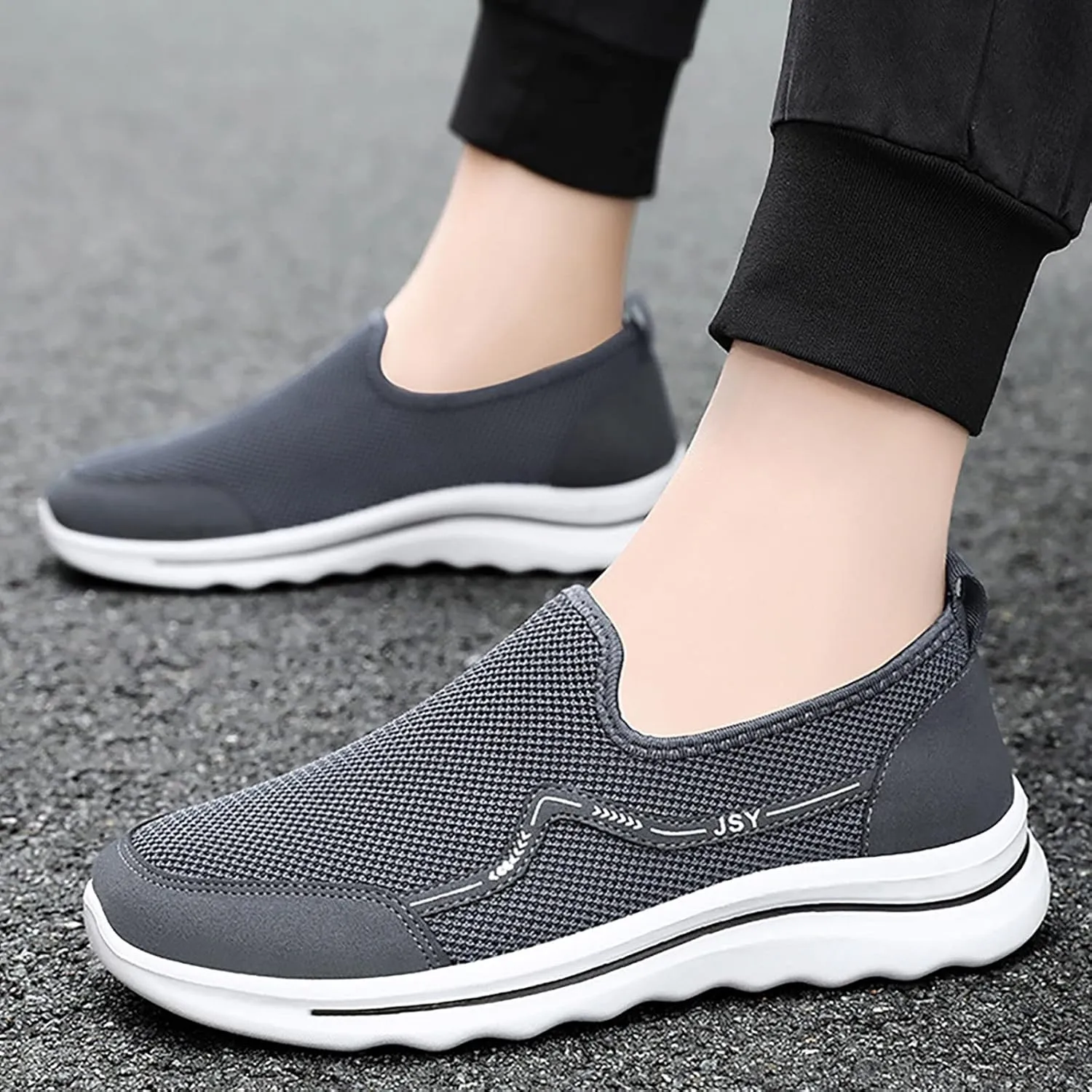 Mens Athletic Shoes Mens Tennis Shoes Tennis Shoe for Men Slip on Shoe for Men Athletic Gym Mesh Sneaker
