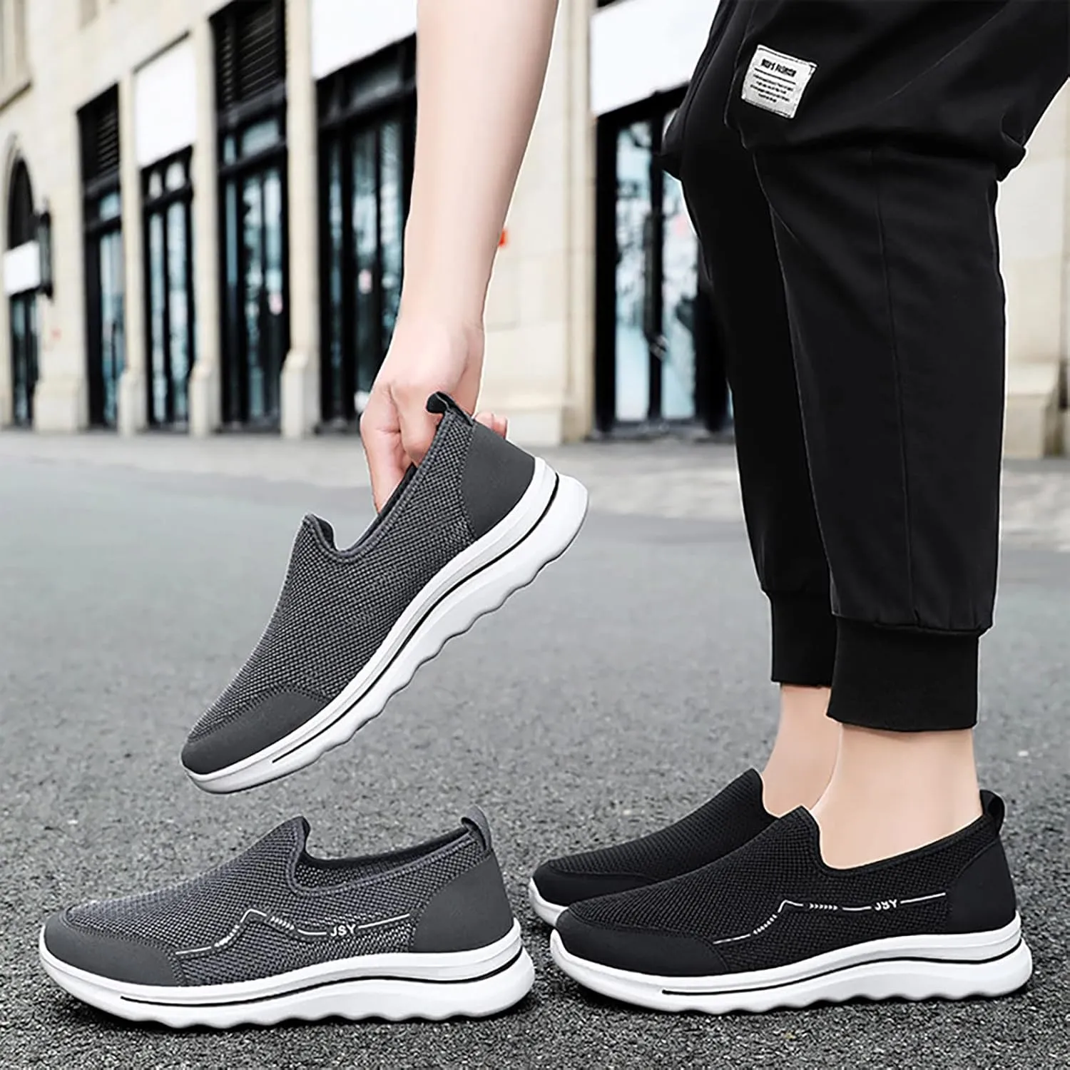 Mens Athletic Shoes Mens Tennis Shoes Tennis Shoe for Men Slip on Shoe for Men Athletic Gym Mesh Sneaker