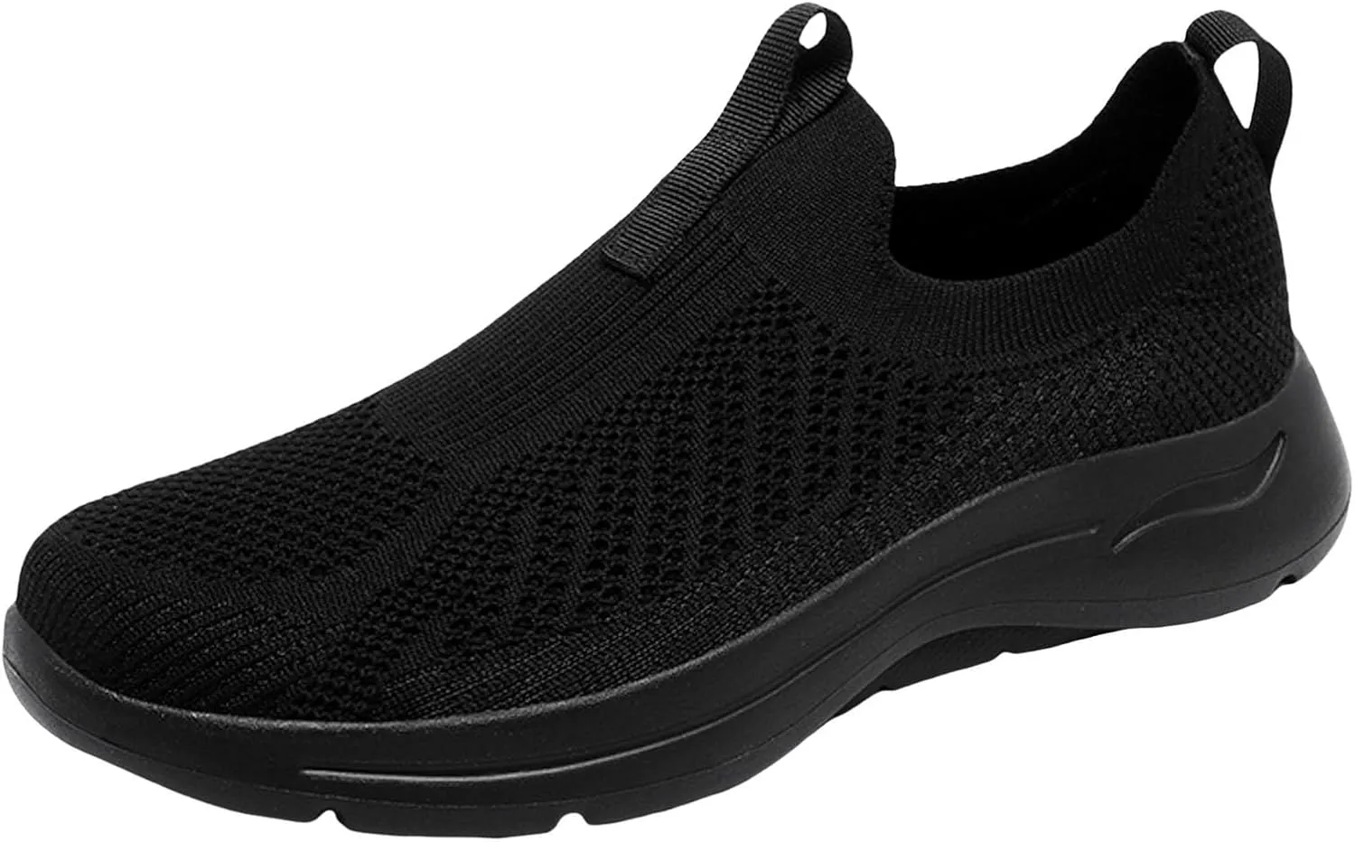 Mens Breathable Slip On Dress Shoes Lightweight Breathable Walking Shoe Gym Tennis Elastic Fly Woven Mesh Shoes
