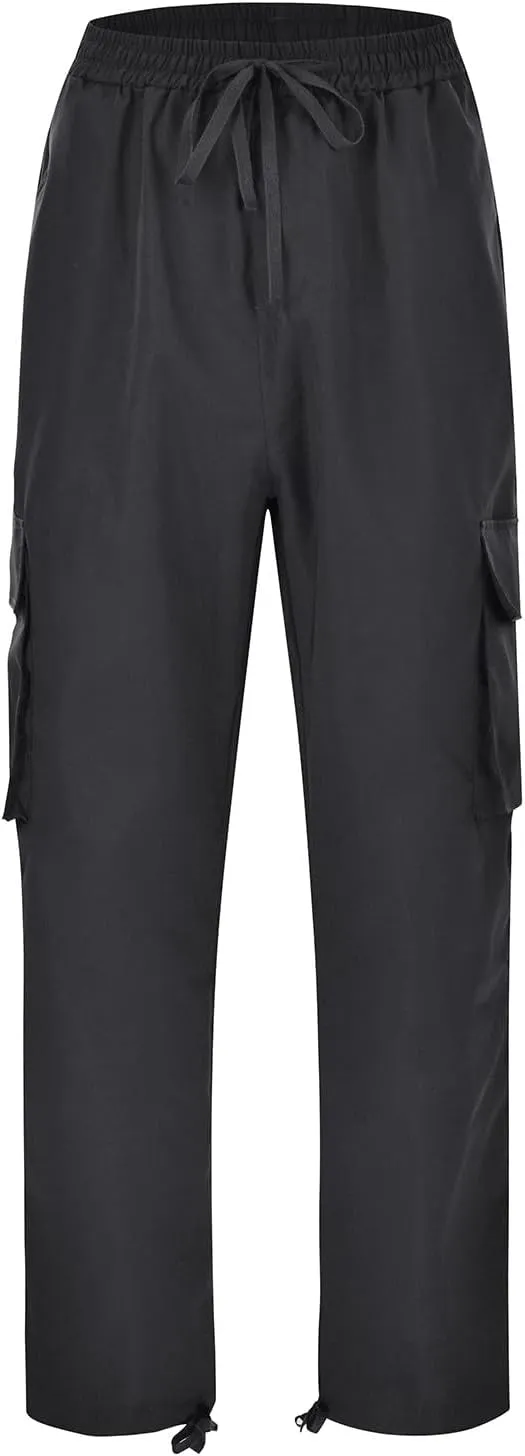 Men's Cargo Pants Big and Tall Baggy Drawstring Elastic Waist Sweatpants Lightweight Casual Tactical Atheltic Hiking Pants