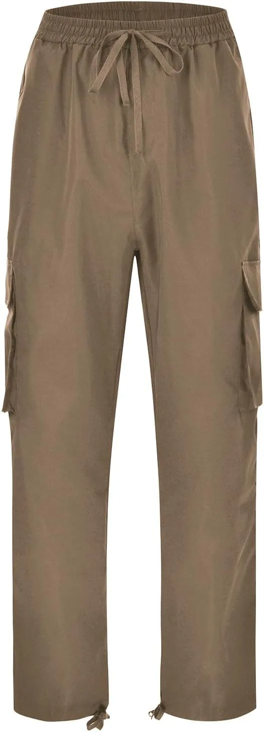 Men's Cargo Pants Big and Tall Baggy Drawstring Elastic Waist Sweatpants Lightweight Casual Tactical Atheltic Hiking Pants