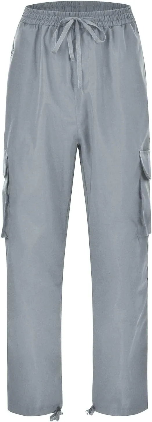 Men's Cargo Pants Big and Tall Baggy Drawstring Elastic Waist Sweatpants Lightweight Casual Tactical Atheltic Hiking Pants