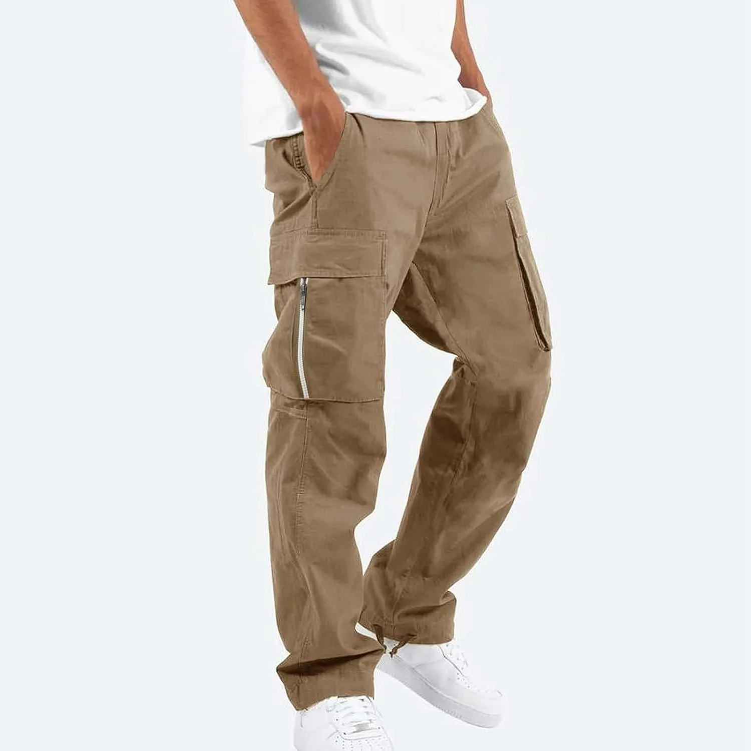 Men's Cargo Pants Big and Tall Baggy Drawstring Elastic Waist Sweatpants Lightweight Casual Tactical Atheltic Hiking Pants