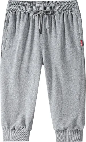 Men's Cargo Pants Casual Linen Drawstring Waist Pant Sweatpant Joggers Loose Beach Walking Running Jogger