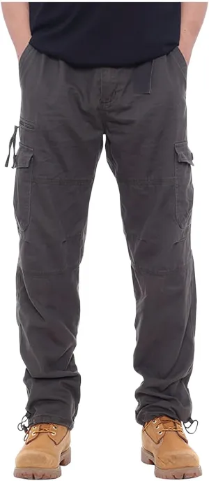 Mens Cargo Pants Slim with Pockets Hiking Pants Big and Tall Stretch Skinny Fit Baggy Sweatpants Travel Pants Workout