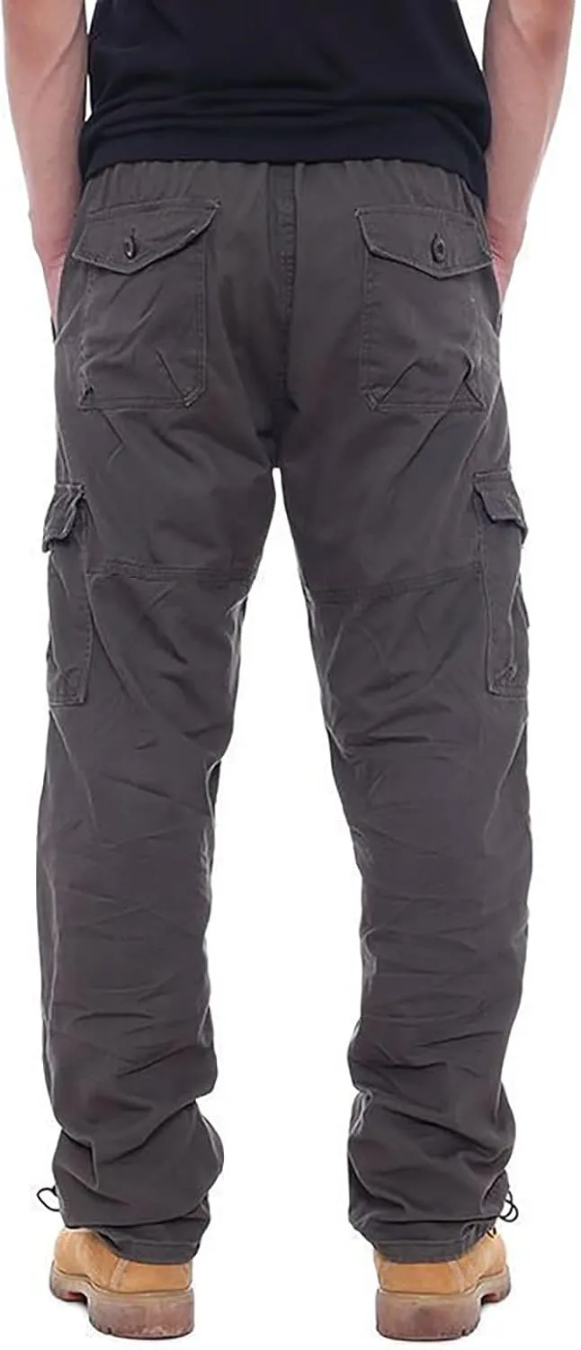 Mens Cargo Pants Slim with Pockets Hiking Pants Big and Tall Stretch Skinny Fit Baggy Sweatpants Travel Pants Workout