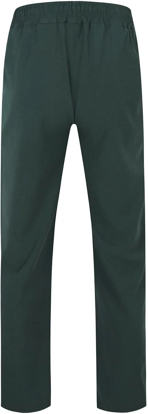 Mens Casual Pants Elastic Waist Drawstring Straight Wide Leg Sweatpants Baggy Lightweight Summer Breathable Athletic Pants