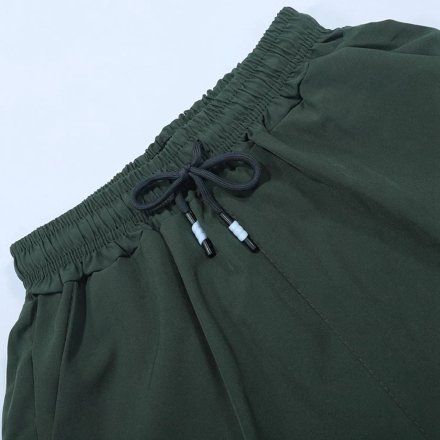 Mens Casual Pants Elastic Waist Drawstring Straight Wide Leg Sweatpants Baggy Lightweight Summer Breathable Athletic Pants