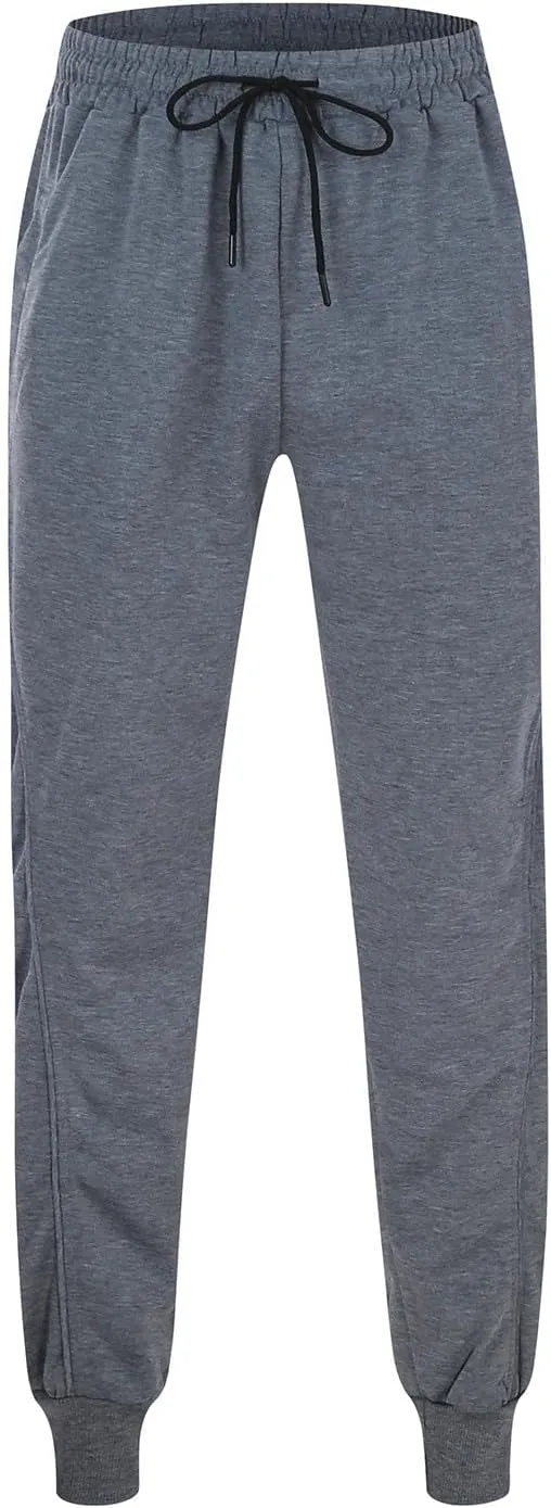 Mens Casual Pants Elastic Waist Relaxed Fit Stretch Sweatpants Big and Tall Baggy Outdoor Workout Athletic Pants with Pockets