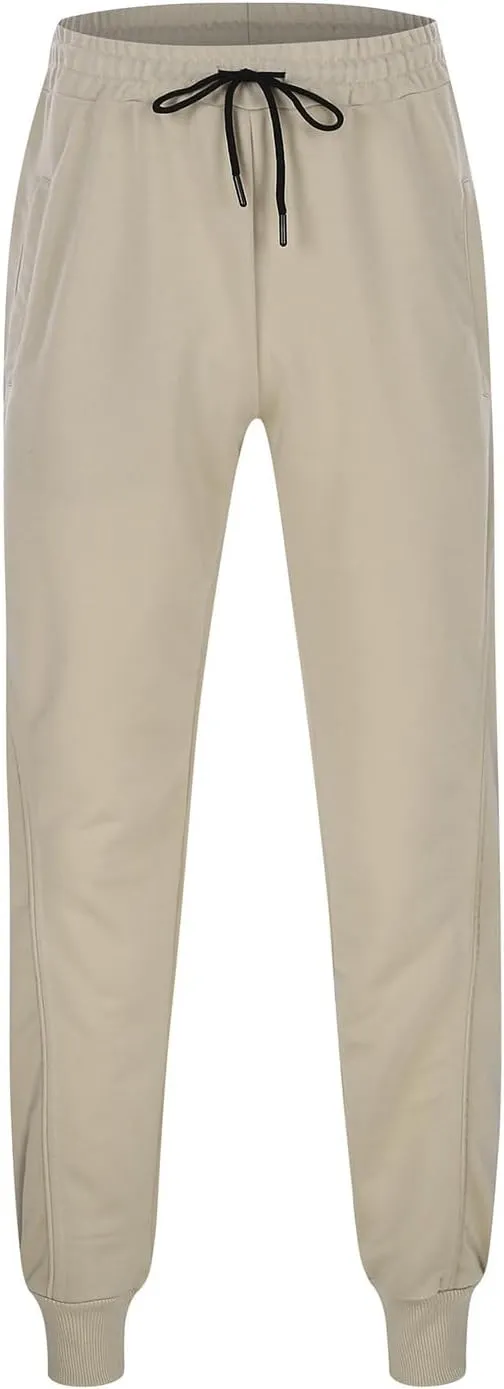Mens Casual Pants Elastic Waist Relaxed Fit Stretch Sweatpants Big and Tall Baggy Outdoor Workout Athletic Pants with Pockets