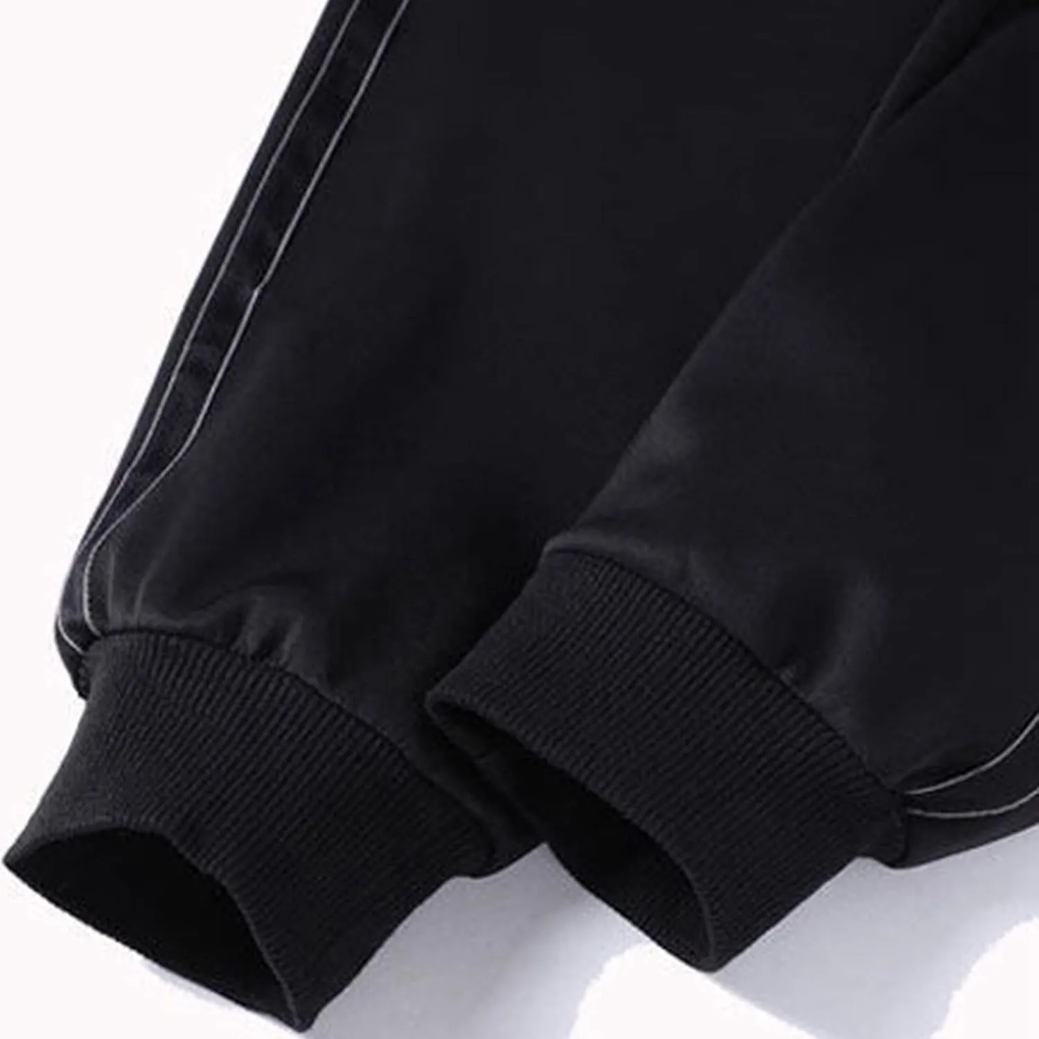Mens Casual Pants Relaxed Fit Elastic Waist Plus Size Tapered Trousers Lightweight Drawstring Comfy Slacks with Zipper Pocket