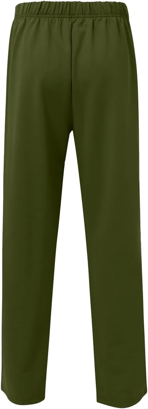 Mens Casual Pants Relaxed Fit Stretch Waist Lightweight Summer Beach Trousers Trendy Side Zipper Straight Leg Slacks Trousers
