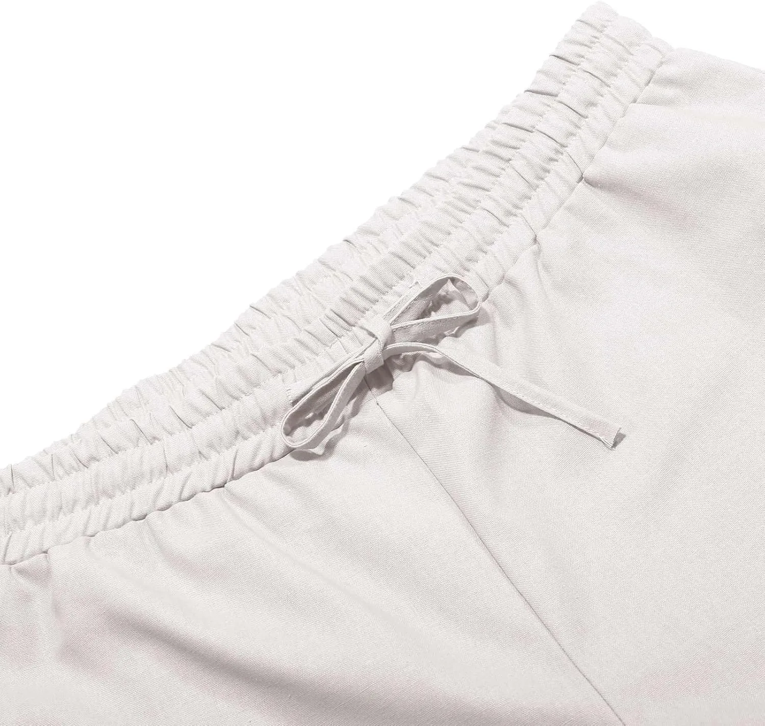 Men's Casual Pants Wide Leg Big and Tall Stretch Bell Bottoms Trousers Lightweight Relaxed Fit Drawstring Elastic Waist Pants