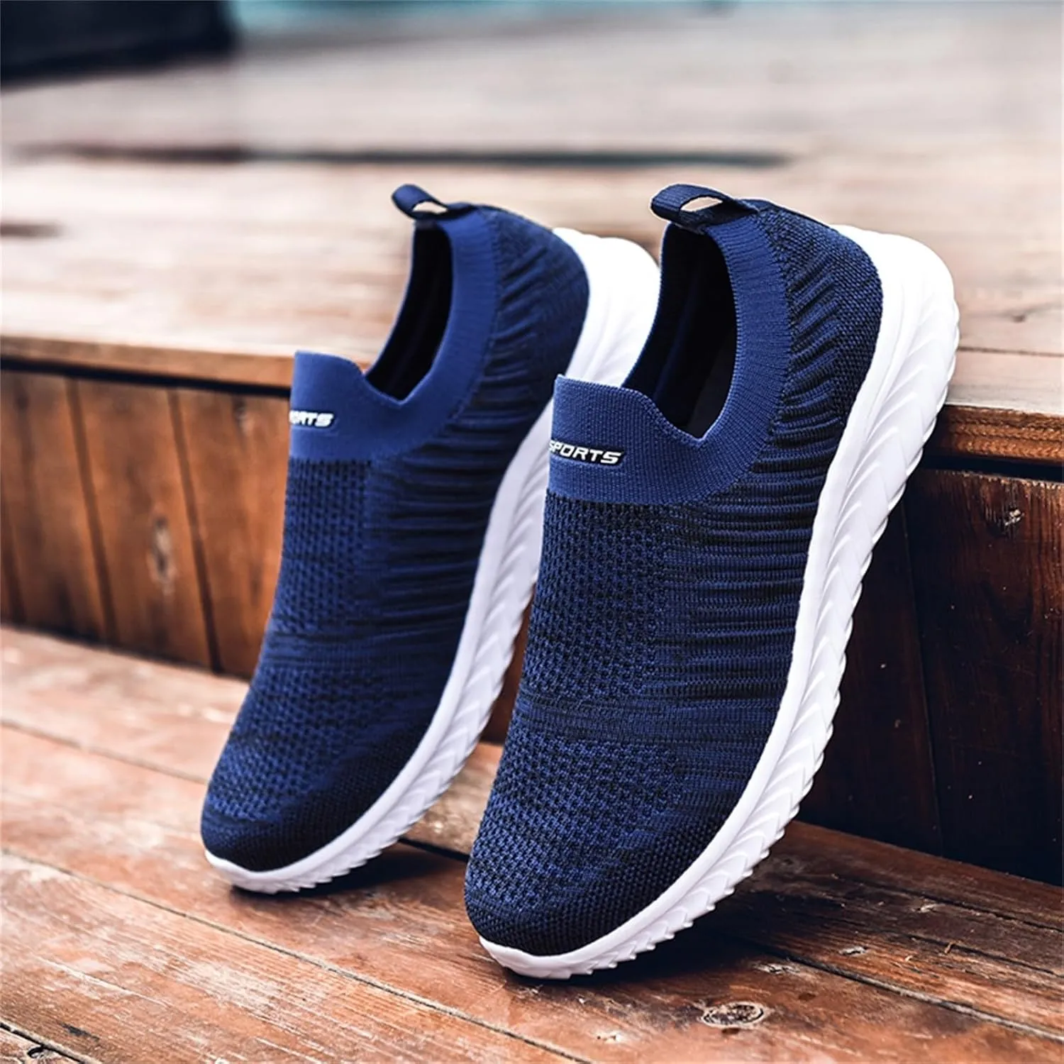 Men's Comfortable Diabetic Shoes Breathable Casual Comfortable Walking Sneaker Convenient Elderly Slip On Shoes