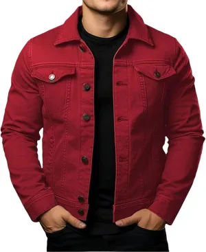 Mens Cozy Jacket Lightweight Casual Coat Lapel Button Pockets Outwear Slim Fit Overshirt Spring Fall