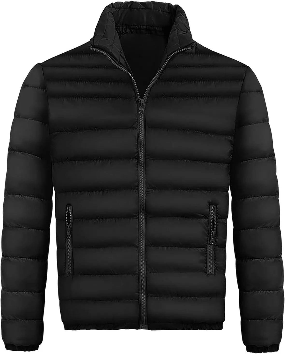 Men's Down Winter Coat Jacket Casual Windproof Zip Up Windbreaker Jackets Warm Padded Coats Big and Jackets, M-2XL