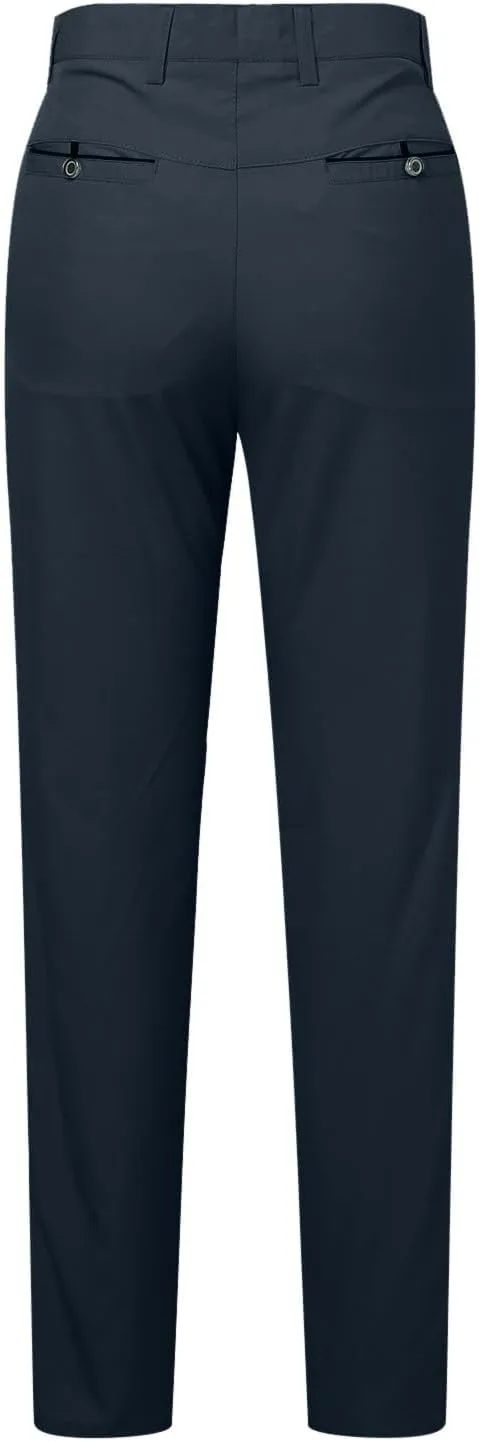 Mens Dress Pants Relaxed Fit Straight Leg Plus Size Casual Pants Summer Comfy Baggy Solid Classic Work Trousers with Pockets