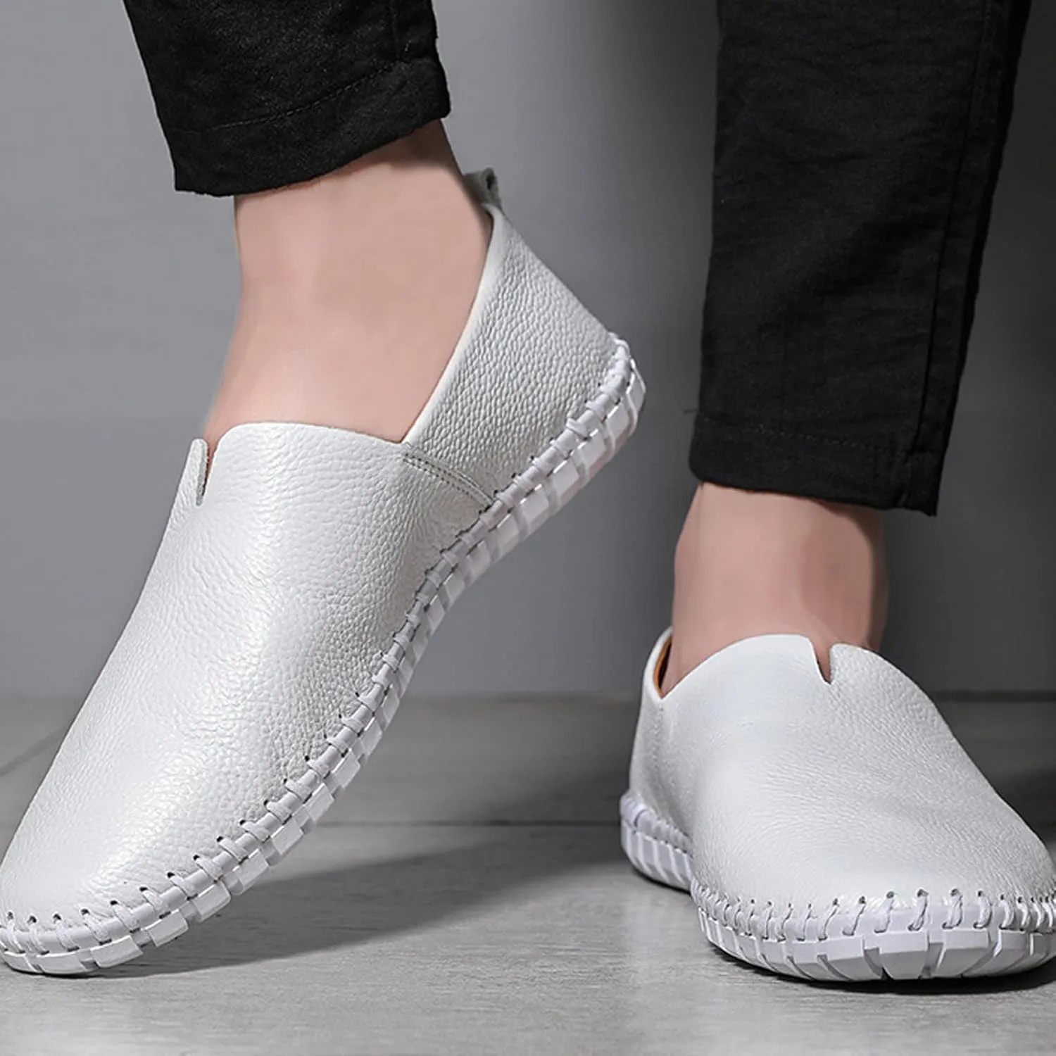 Mens Driving Loafers Casual Shoes Slip On Lightweight Breathable Shoe Lightweight Hiking Workout Footwear Dressy Outfits